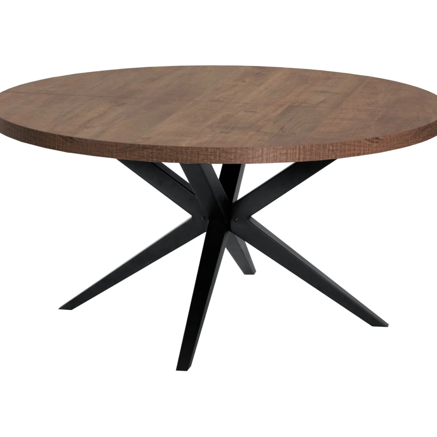Uitschuifbare eettafel Mascaro 120/160 cm rond dark mango
