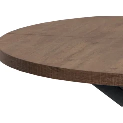 Uitschuifbare eettafel Mascaro 140/180 cm rond dark mango