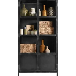 Vitrinekast CARPINO (90 CM) metaal glas