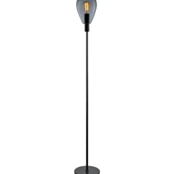 Vloerlamp Felinio Smoke glas 1-lichts