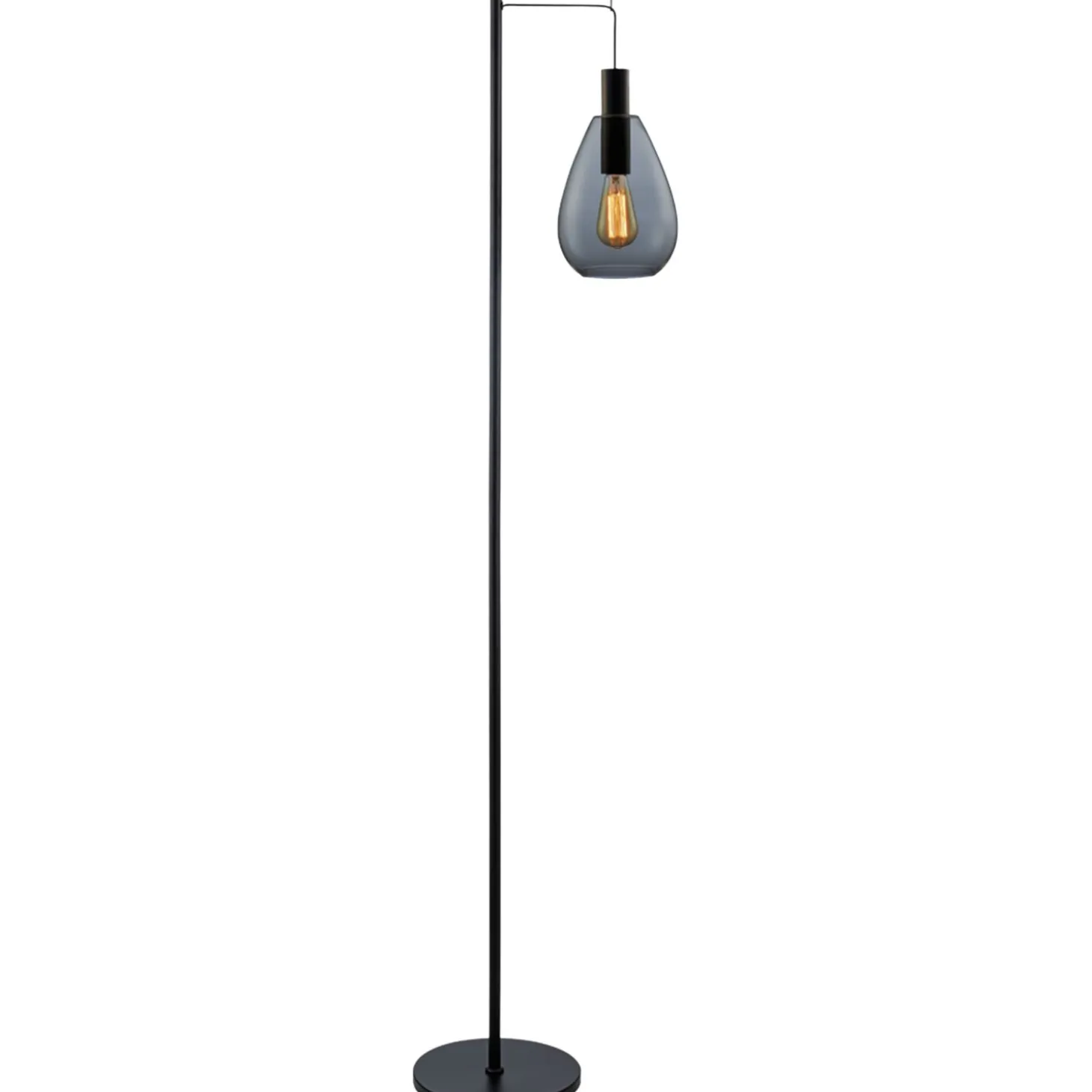 Vloerlamp Felinio Smoke glas 1-lichts hangend