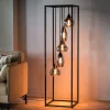 Vloerlamp frame Smoke glas 5-lichts - Lungo
