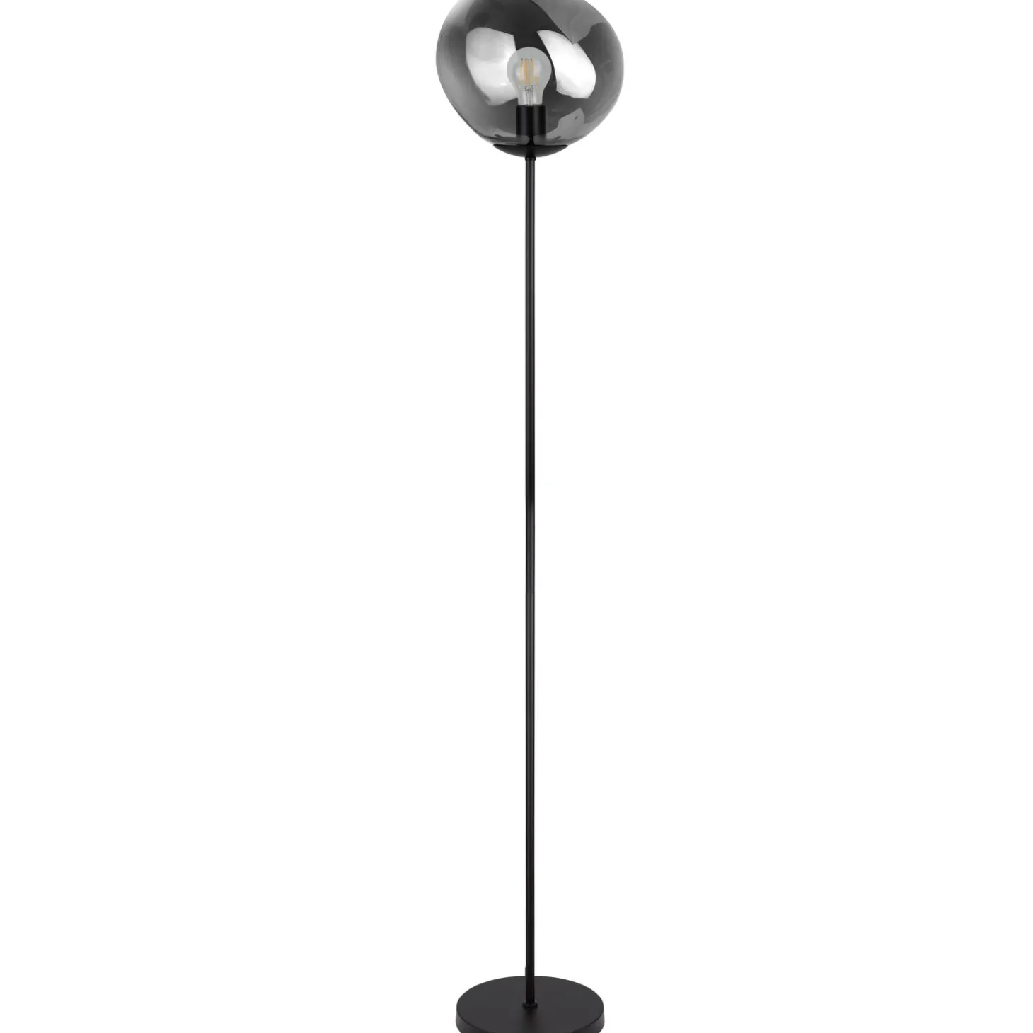 Vloerlamp Macato Zwart smoke glas 1-lichts