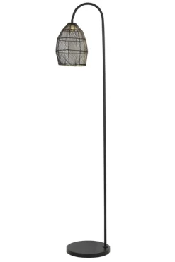Vloerlamp MAROLA Zwart goud 170x34 cm