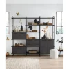 Wandkast Sistema 226x244x45 cm zwart