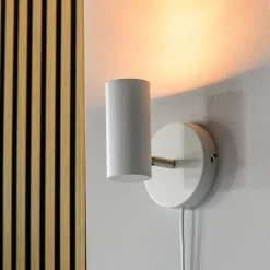 Wandlamp Mirare Wit metaal 1-spots