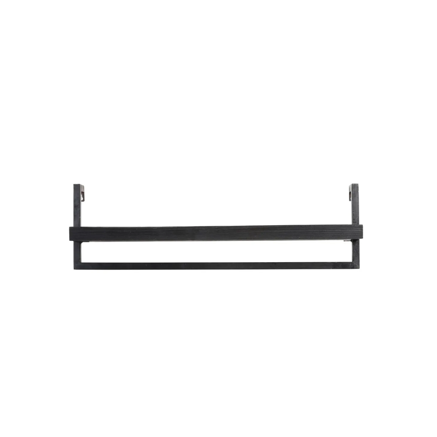 Wandplank Pardal Hout metaal 24x80 cm zwart