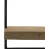 Wandplank Pardal Hout metaal 50x30 cm bruin