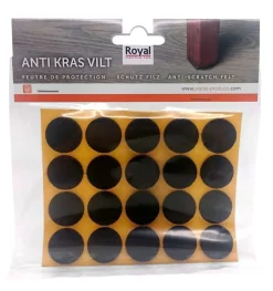 Zelfklevend Oravilt 50 mm rond bruin 8 stuks