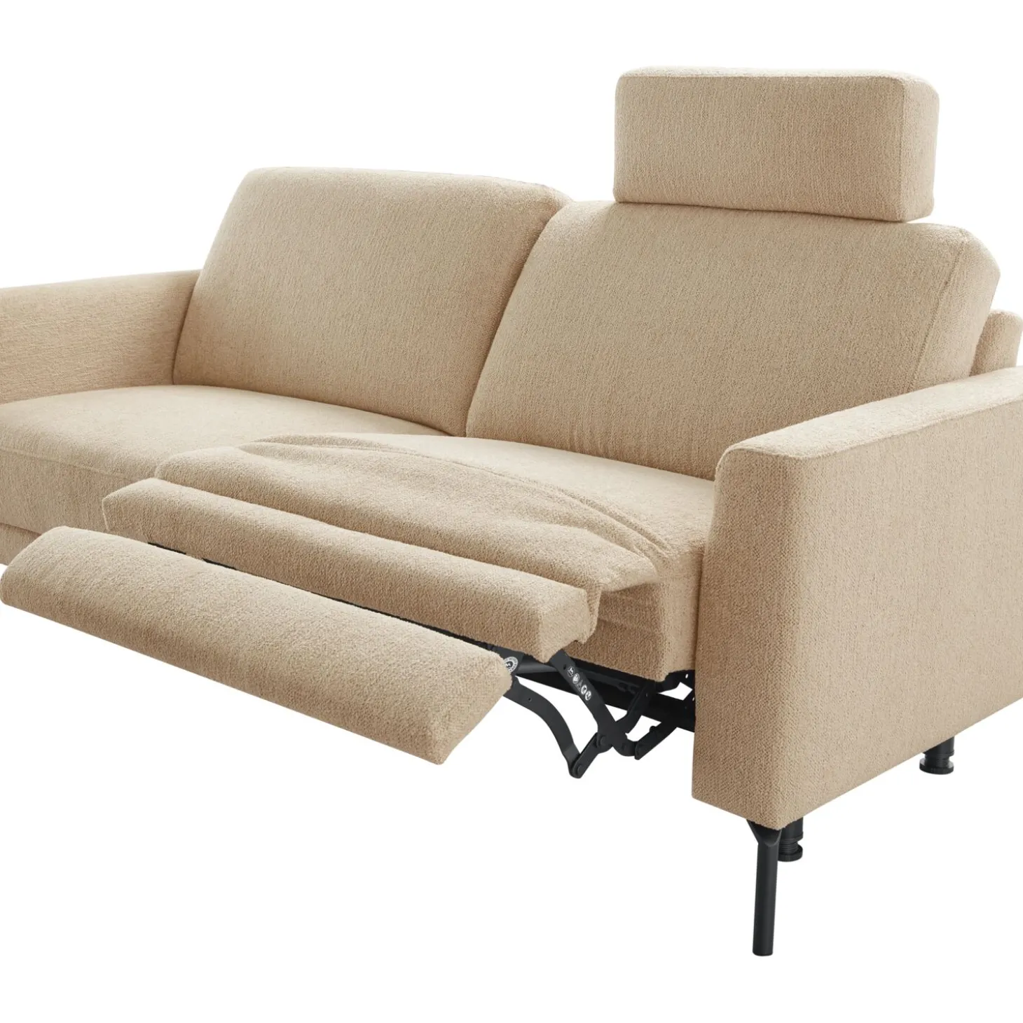 2,5 zitsbank Moscato Koudschuim beige relaxfunctie rechts