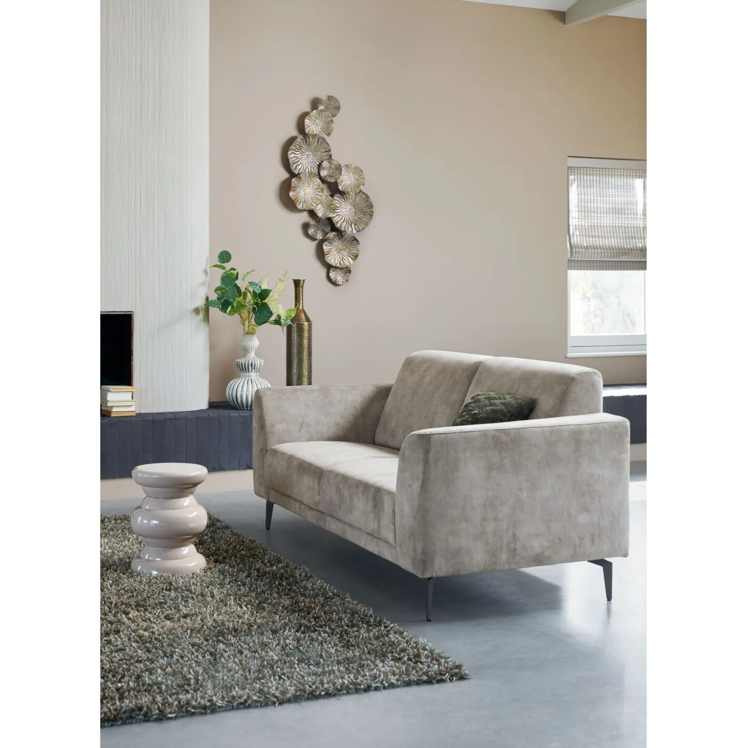 2,5 zitsbank Provesano Polyether zitting beige
